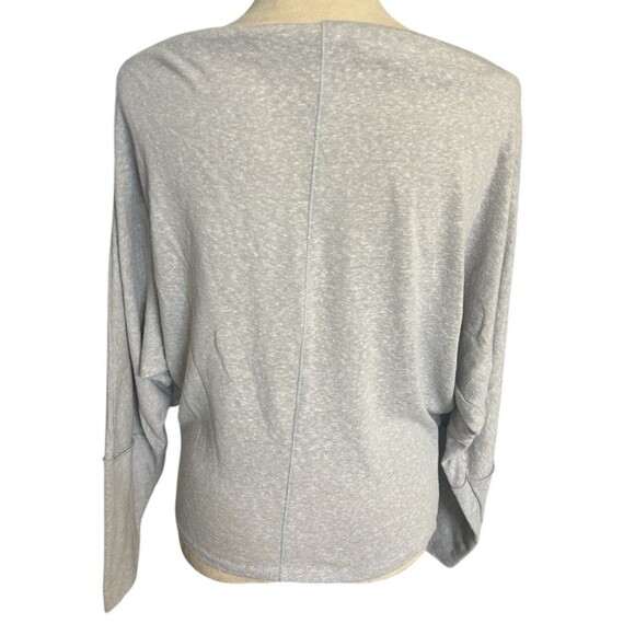 Free People We The Free Slouchy Gray Boat Neck Dolman Sleeve Pullover Top Sz M - Picture 8 of 11